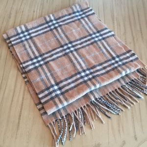 Burberry scarf - tan and gray. Great condition.